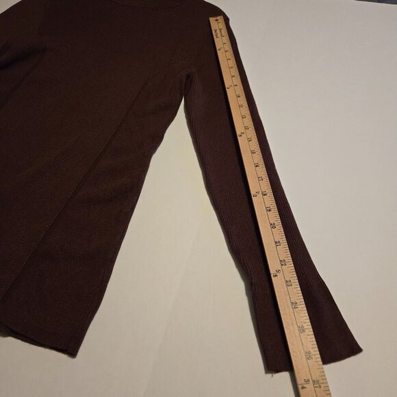 Ashley Stewart Expresso Brown Ribbed Knit Turtleneck Sweater Plus Sz 22/24 - Picture 7 of 10